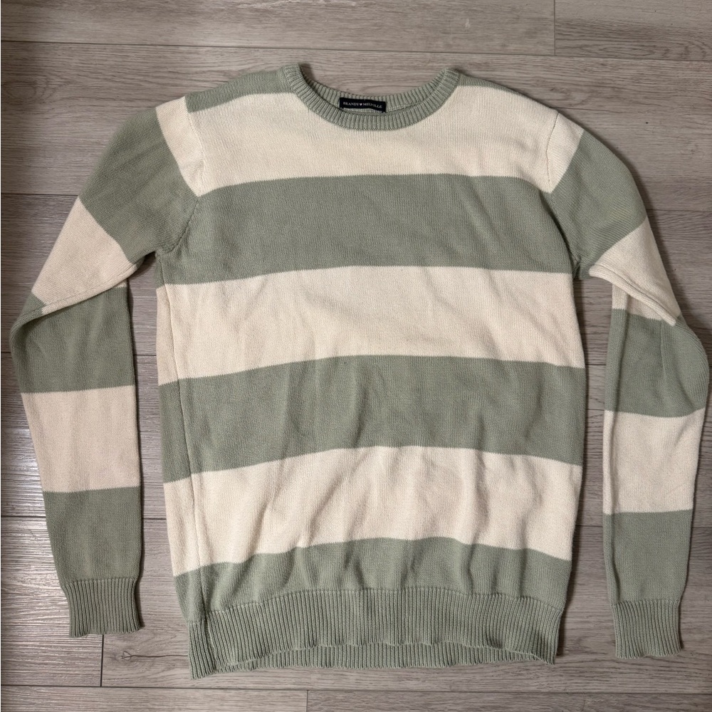 Brandy Melville Made in Italy Pastel Green Cotton Sweater Oversized One Size